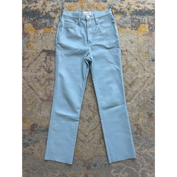 FRAME High'N'Tight Straight Leather Pants - Picture 8 of 8